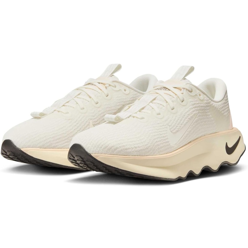 Nike Cream Sneakers with Chunky Midsole and Futuristic Design